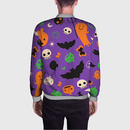 Мужской бомбер Halloween style / 3D-Меланж – фото 4