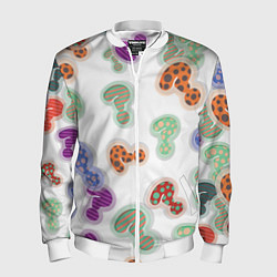 Бомбер мужской Вопросики, цвет: 3D-белый