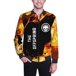 Бомбер мужской The Offspring и пылающий огонь, цвет: 3D-черный — фото 2