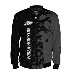 Мужской бомбер Forza Horizon glitch на темном фоне: по-вертикали