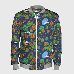 Бомбер мужской Ночной лес, цвет: 3D-меланж
