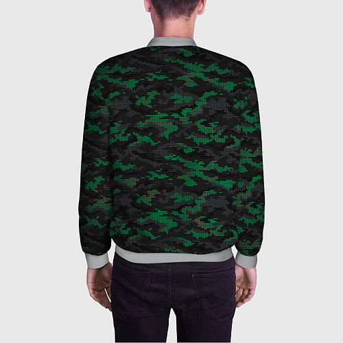 Мужской бомбер Точечный камуфляжный узор Spot camouflage pattern / 3D-Меланж – фото 4