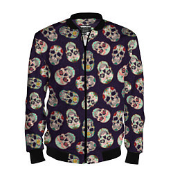 Мужской бомбер Узор с черепами Pattern with skulls