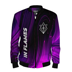 Бомбер мужской In Flames violet plasma, цвет: 3D-черный