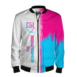 Бомбер мужской The Neighbourhood neon gradient style: по-вертикал, цвет: 3D-черный