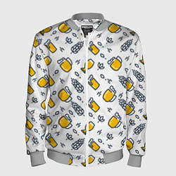 Бомбер мужской Пиво пенное, цвет: 3D-меланж