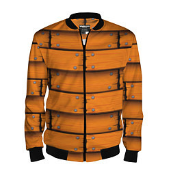 Бомбер мужской Оранжевый забор, цвет: 3D-черный