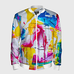 Бомбер мужской Красочный принт, цвет: 3D-белый