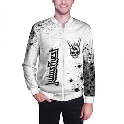 Бомбер мужской Judas Priest и рок символ на светлом фоне, цвет: 3D-белый — фото 2