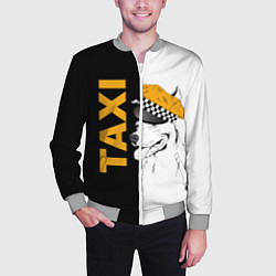 Бомбер мужской Собака в кепке таксиста, цвет: 3D-меланж — фото 2