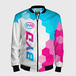 Мужской бомбер BYD neon gradient style: по-вертикали