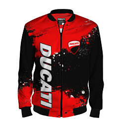 Мужской бомбер Ducati - красная униформа с красками