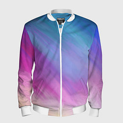 Бомбер мужской Абстрактная текстура акварельного градиента, цвет: 3D-белый