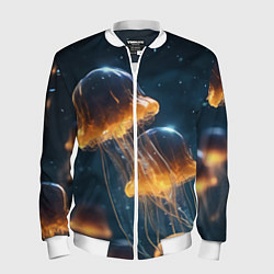 Мужской бомбер Люминисцентные медузы
