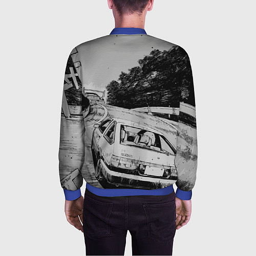 Мужской бомбер Тойота ae 86 - Инициал ди / 3D-Синий – фото 4