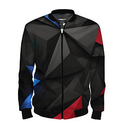 Мужской бомбер Black blue red elements