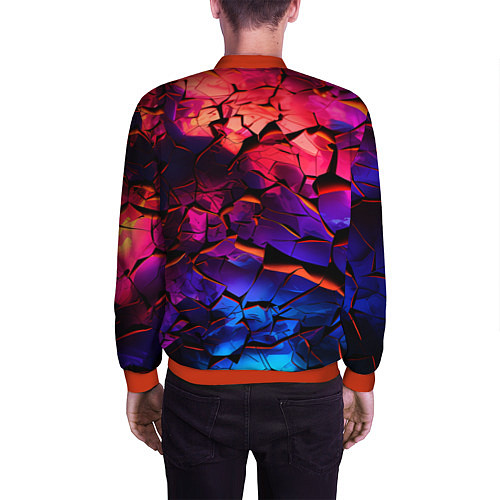 Мужской бомбер Светящаяся Земля / 3D-Красный – фото 4