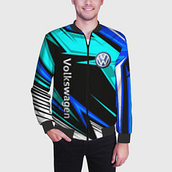 Бомбер мужской Фольцваген - sport uniform, цвет: 3D-черный — фото 2