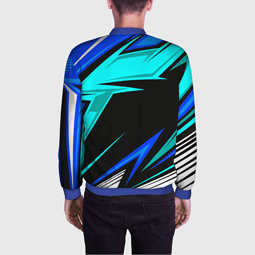 Мужской бомбер Фольцваген - sport uniform / 3D-Синий – фото 4