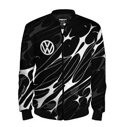 Бомбер мужской Volkswagen - острые линии, цвет: 3D-черный