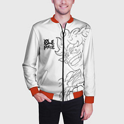 Бомбер мужской Ван пис - Луффи гир 5, цвет: 3D-красный — фото 2