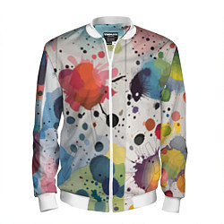 Мужской бомбер Colorful blots - vogue - abstraction