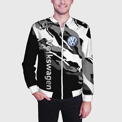 Бомбер мужской Фольцваген - белый камуфляж, цвет: 3D-белый — фото 2