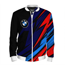 Мужской бомбер BMW - m colors and black