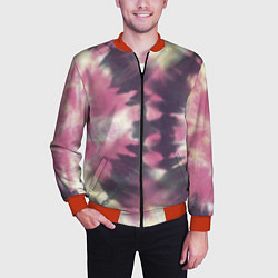 Бомбер мужской Tie-Dye дизайн, цвет: 3D-красный — фото 2