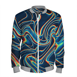 Бомбер мужской Abstract waves, цвет: 3D-меланж