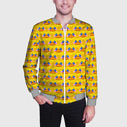 Бомбер мужской Утята паттерн, цвет: 3D-меланж — фото 2