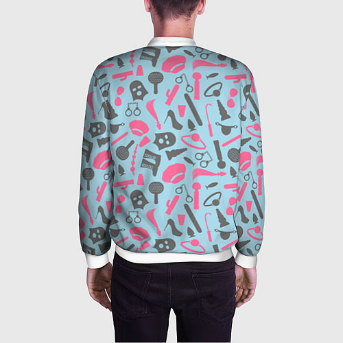 Мужской бомбер БДСМ - игрушки / 3D-Белый – фото 4