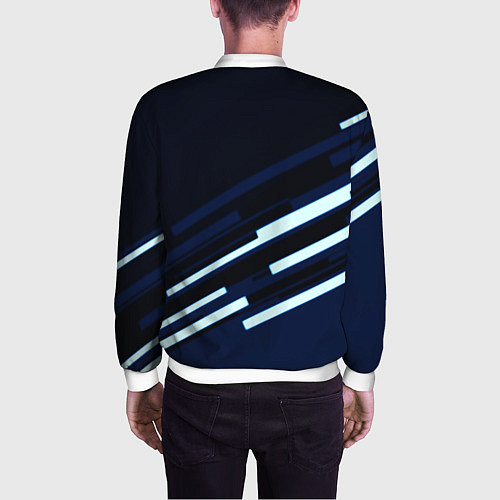 Мужской бомбер Bmw auto car sport / 3D-Белый – фото 4