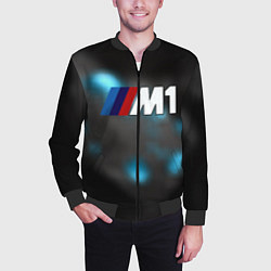 Бомбер мужской Bmw night city, цвет: 3D-черный — фото 2