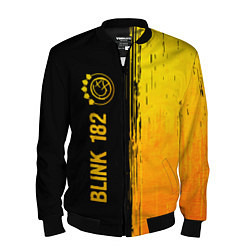 Бомбер мужской Blink 182 - gold gradient: по-вертикали, цвет: 3D-черный