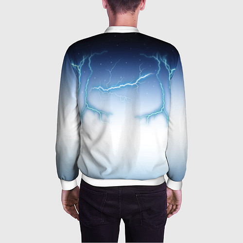 Мужской бомбер Молниеносный разряд / 3D-Белый – фото 4