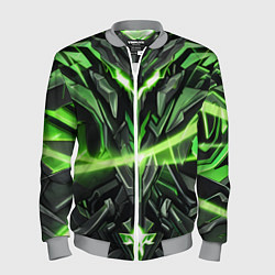 Бомбер мужской Зелёный кибер рыцарь, цвет: 3D-меланж