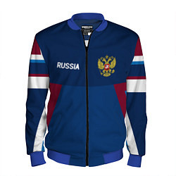 Бомбер мужской Спортивная Россия, цвет: 3D-синий