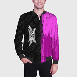 Бомбер мужской Babymetal rock legends по-вертикали, цвет: 3D-черный — фото 2