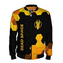 Бомбер мужской Dead Space - gold gradient вертикально, цвет: 3D-черный