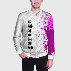 Бомбер мужской Garbage rock legends по-вертикали, цвет: 3D-белый — фото 2