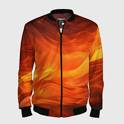 Бомбер мужской Яркий огонь, цвет: 3D-черный