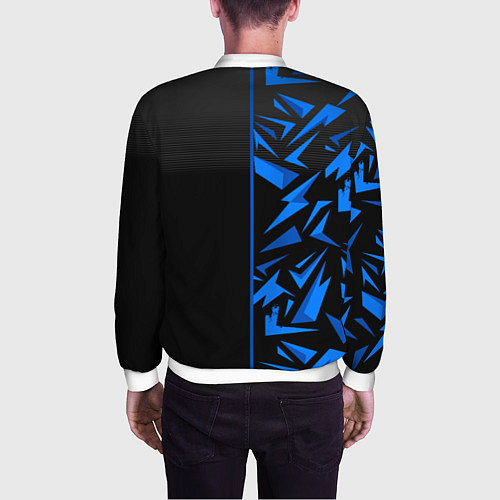 Мужской бомбер Changan - blue uniform / 3D-Белый – фото 4
