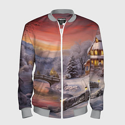 Мужской бомбер Морозная сказка праздника