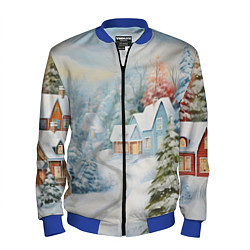 Мужской бомбер Морозная феерия ночи