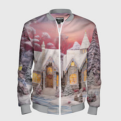 Мужской бомбер Звезды и подарки новогодней ночи