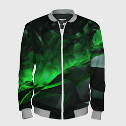 Бомбер мужской Асимметричный узор зелени, цвет: 3D-меланж