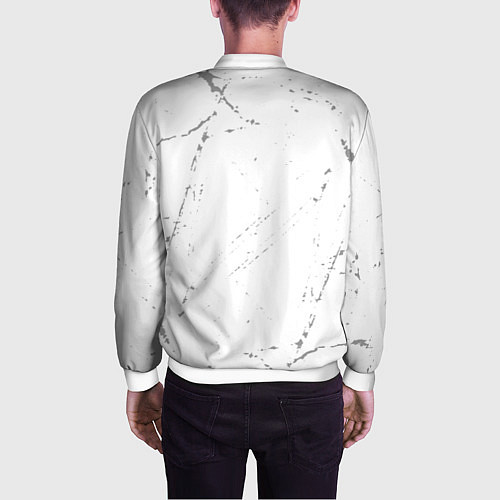 Мужской бомбер Ozzy Osbourne glitch на светлом фоне по-вертикали / 3D-Белый – фото 4