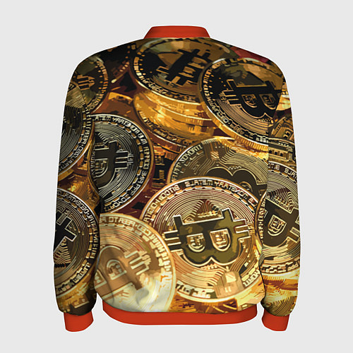 Мужской бомбер Золото цифровой эры / 3D-Красный – фото 2