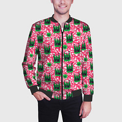 Бомбер мужской Каракулевые короны, цвет: 3D-черный — фото 2